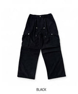Basic Corduroy Cargo Parachute Pants