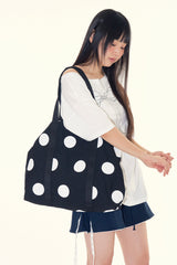 Dot cotton tote bag