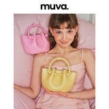 muva. Premium‑Feel Mini Hand Tote for Women, Basket‑Style Genuine‑Leather Mommy Bag, Shoulder Hand & Cross‑body Bag, New Arrival May 16