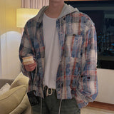 3 TAP Grunge Check Hood Jumper (2color)