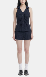 Lene Pinstripe Two Piece Set