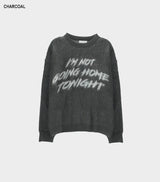 Lettering brush over knit