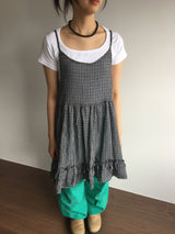 バックレスプレイドワンピース (2color)