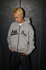 ユニコーンバーシティエンブレムフードジップアップ  GRAY
