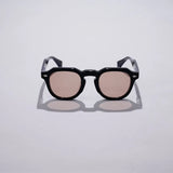 Vatic Vintage Optical Soto Black 8mm Brown lens with French crown thick-cut acetate frame