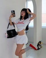 ガールフレンドレタリングクロップドTシャツ