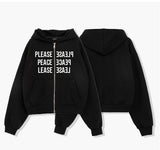 2ウェイクロップフィットタイポフーディドジップアップ ブラック