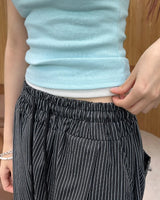 Rael Ribbed Square Neck Slim Sleeveless