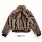 [F/W] High neck leather fur jumper(2color)