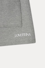 BIO SWEAT LOGO SKIRT_MELANGE GRAY