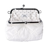 ミディアムニットピュアリボンフレームバッグ (handmade bag)