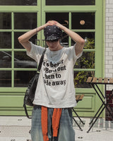 バタープリントショートスリーブTシャツ