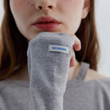 カットワークTシャツ メランジェグレー