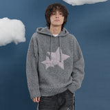 Big Star Check Applique Hood Knit