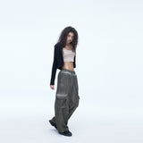 Dyeing Corduroy Cargo Banding Pants Dirty Beige