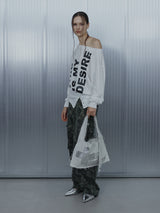 BOLD LETTERING LOOSE TOP / WHITE