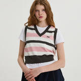 Stripe knit vest
