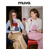 muva. Solid‑Color Ding‑Ding Earphone Bag, Autumn‑Winter Cowhide‑Velvet Original Mini Convertible Cross‑body Purse for Commute, New Arrival Nov 7