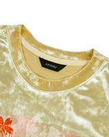 ベルベットプリントオーバーサイズTシャツ _ YELLOW