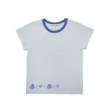 FLOWER STITCH T SHIRTS SKYBLUE