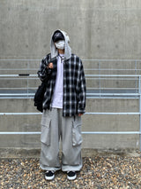 Coach Check Over Hooded Shirt (2color)
