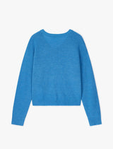 WOOL V-NECK KNIT (BLUE)
