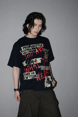 グラフィティプリントルーズTシャツ