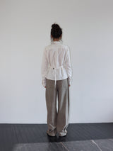 CORDUROY STRAP PANTS (BEIGE)