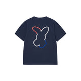 25SS フレンチラビットシルエットウーマンショートスリーブTシャツ ダークネイビー