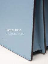 LUVEL shoulder mini leather bag / Pastel Blue