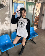 ボントウビカラー マッチング ラグランTシャツ