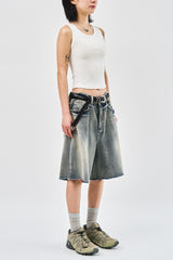 Milky Bermuda Denim Shorts
