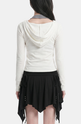 Mia Layered Halter Hood Tee