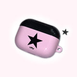 [made] mods black star airpods case (glossy hard)
