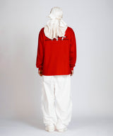 Bohemian vintage washed fringe pants _ White 