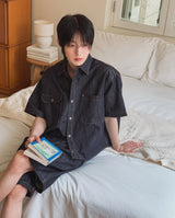 Bion Stitch Half Denim Shirt