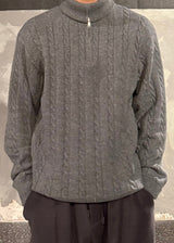 High-neck half zip-up knit 5COLOR