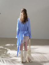 Cotton Embroidered Lace Flower Beads Romantic Dress