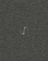 Fur Trim Jersey Zip-up / Charcoal