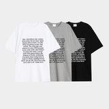 English lettering short sleeve t-shirt