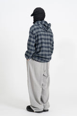 Kio Blended Check Hooded Shirt