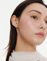 26SS★ Essence Silver (W) Tennis One-Touch Earrings XS
