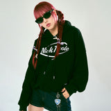 NICOLE ORIGINALS HOODY_BLACK WHITE