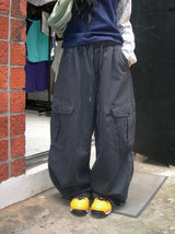 [unisex] サイモン ワイド コットン バンディング カーゴパンツ