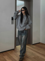 Ber Oversized Knitwear Hoodie