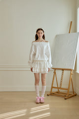 KNOT OFF-SHOULDER SWEATSHIRT