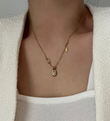 coii Round Coin Ball Layered Ruffle Bold Long Short Necklace