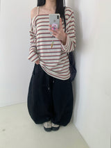 Sweet Stripe Off-Shoulder