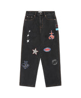 PATCHWORK DENIM PANTS BLACK(CV2EFUD112A)