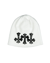 Triple cross rivet beanie